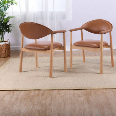 Ensemble de 2 chaises de salle à manger modernes, cadre en bois revêtu d'unité centrale pour la cuisine