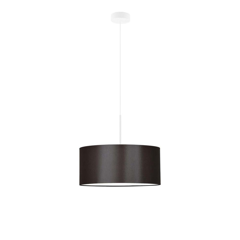 Aubryn 3 - Light Drum Pendant, White, Brown, 120cm H x 40cm W x 40cm D