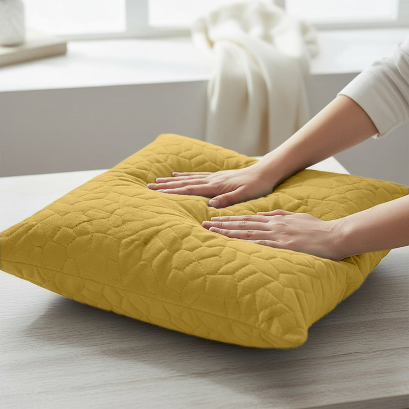 Pebble Cushion Cover-(Pack of 4), Ochre