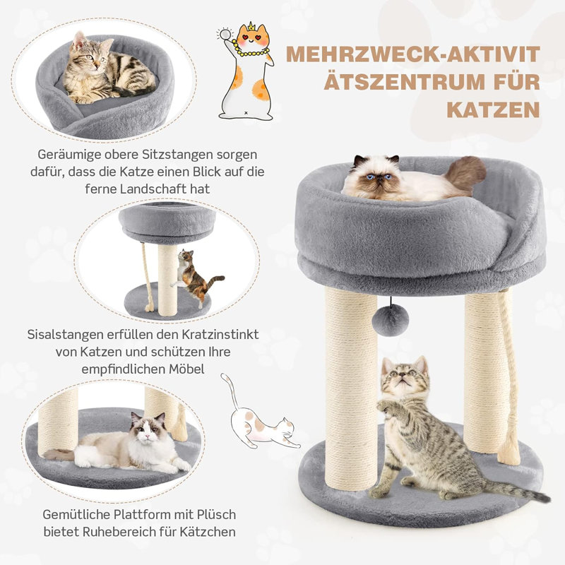 Tifton Cat Perch, Grey