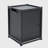 Outdoor Metal Tank Holder Side Table, Matte Black