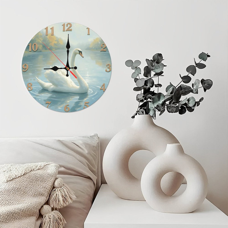 Art horloge cygne