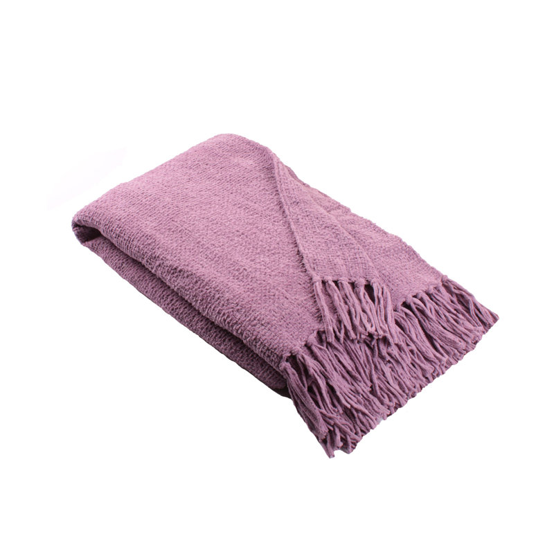 Chenille Throw Throw Blanket, Heather