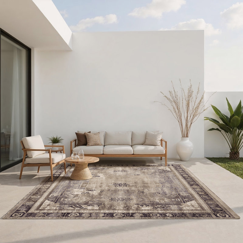 Elysian Charm Indoor And Outdoor Area Rug, Rectangle 4' x 6'