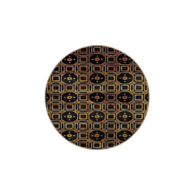 Tapis décoratif moderne à motif de nœuds lavables noir