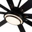 Ventilateur de plafond intelligent 72 po à DEL noir mat avec télécommande intégrée