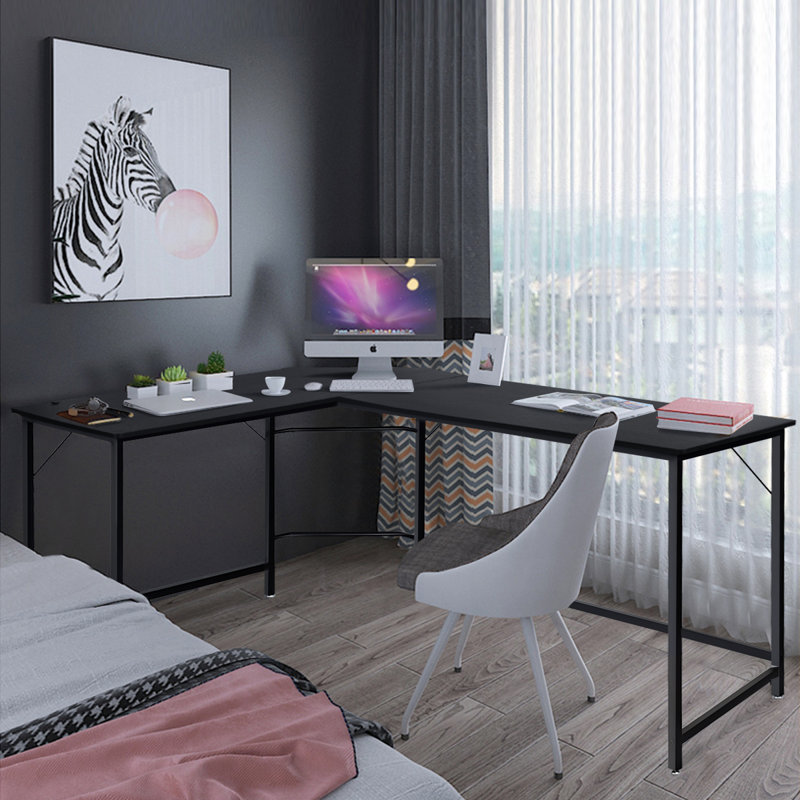 Bureau en L, Noir