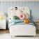 Twin Bed Frames, Upholstered Platform Bed Frame with Bookcase Headboard