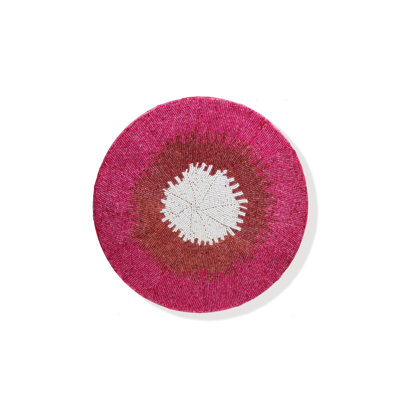 The "Fuchsia Solar" Beaded Charger