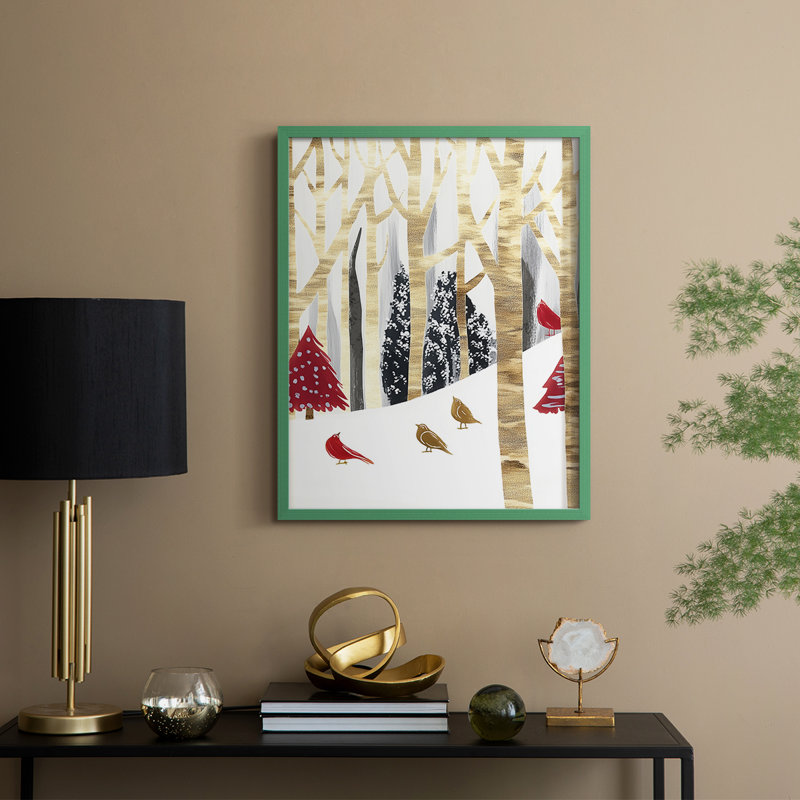 «Christmas Holiday», reproduction d'art encadrée CDX, Vert, H 30 po x l 24 po
