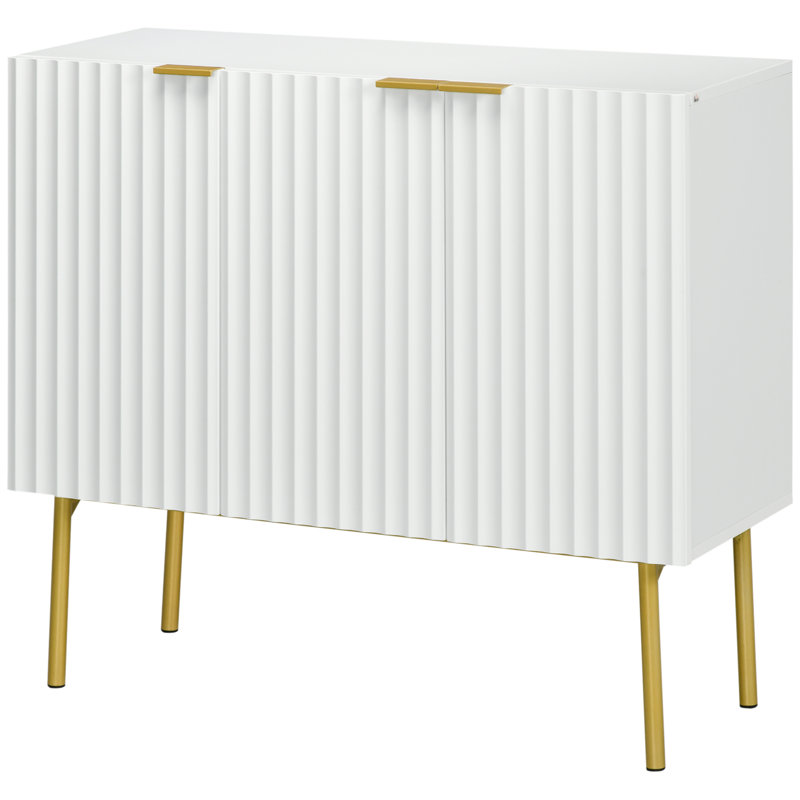 Armoire d'appoint en acier Marvers, Blanc