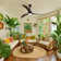 Aura sophisticated 52 In.Indoor Ceiling Fan With LED Light Bulbs And Remote Control