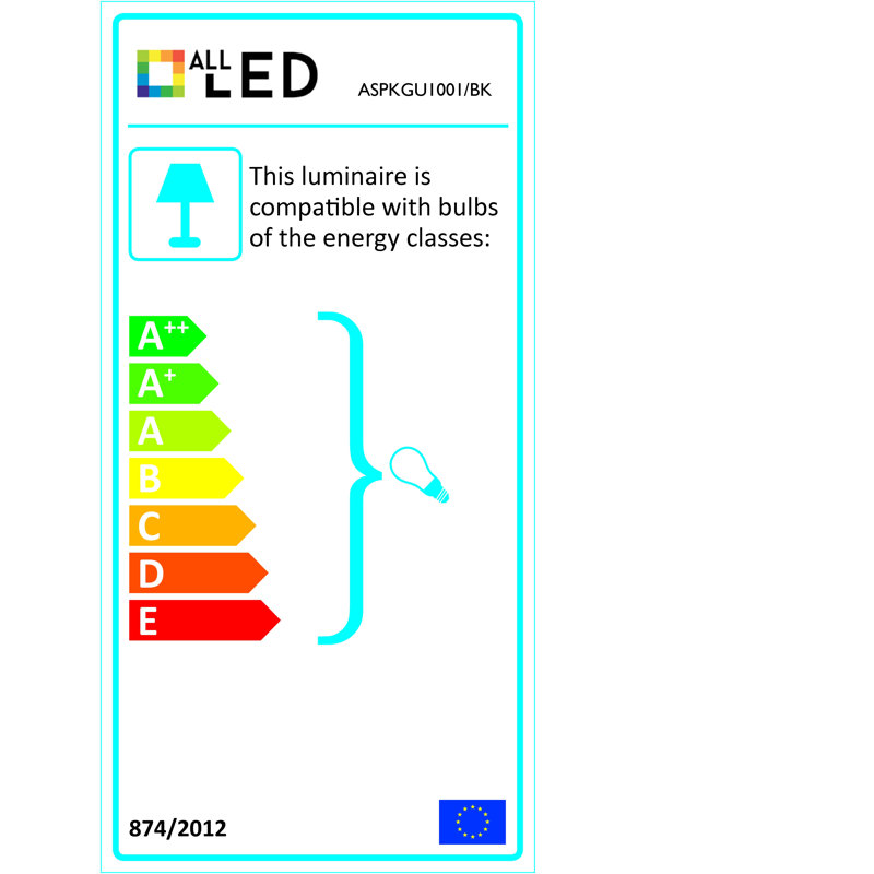 Hildebrandt Black No Power Source Required / Manual Integrated LED Aluminium Spotlight