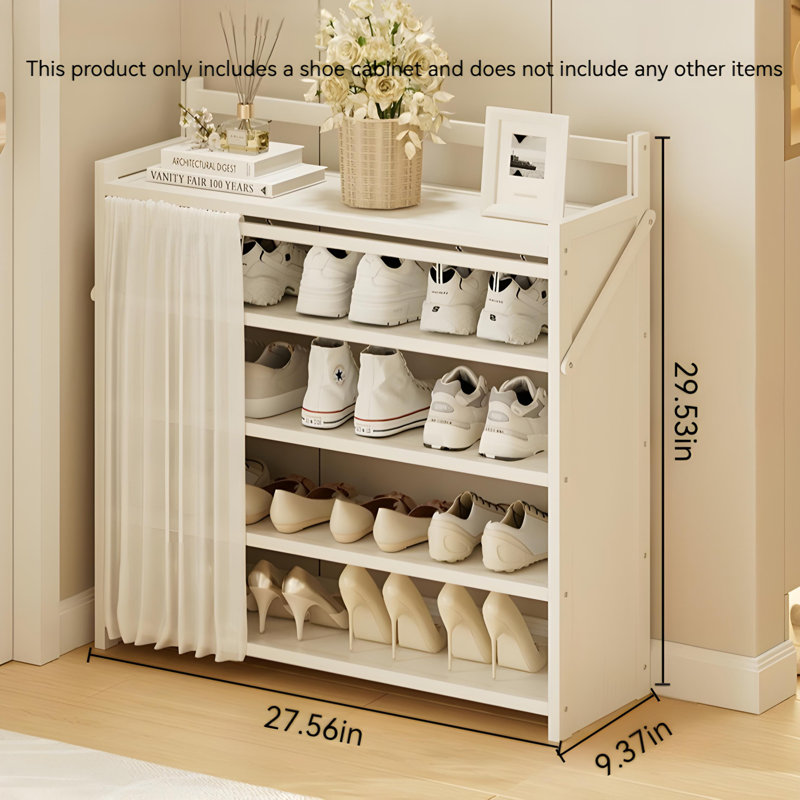 Foldable Multi-Tier Shoe Rack For Small Spaces – Bamboo Entryway Storage Shelf For Home/Apartment