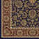Tapis oriental bleu marine / rouge