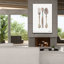  Art floral sur toile 40 pi x 60 po «Floral Flatware» par Michele Norman