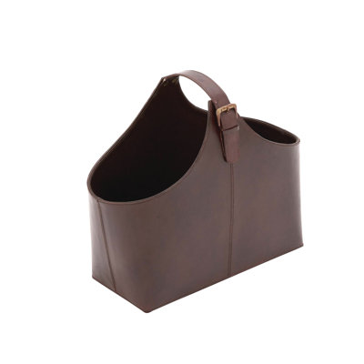 Alline Leather Free Standing Magazine Rack