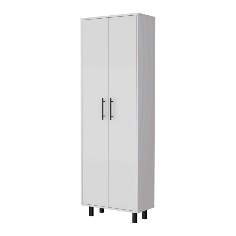 Armoire de rangement haute avec garde-manger, Blanc