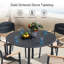 Ensemble repas 5 pièces en aluminium avec table ronde 43 po pour 4 personnes