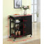 Chariot de cuisine roulant avec tiroir et armoire, îlot de cuisine mobile avec tablettes et porte-serviettes pour la salle à manger ou le bar à café-33246789