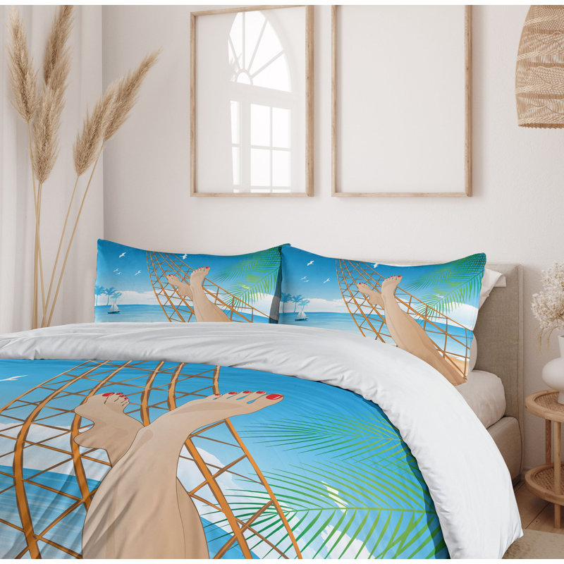 Coastal Duvet Cover, King Duvet Cover + 2 Shams