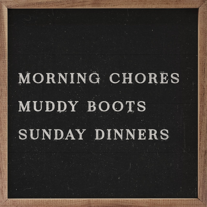 Morning Chores, 4" H x 4" W, Black