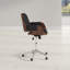Chaise de travail en similicuir - noir