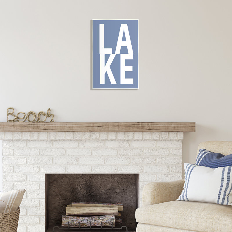 «Bb-581-Wood Lake House Text On MDF» par Jamie MacDowell, reproduction, H 19 po x l 13 po x P 0,5 po