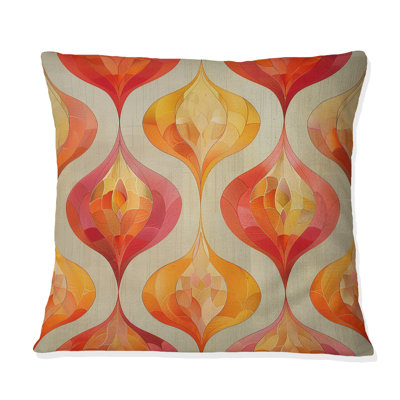 Coussin moderne rose or moderne Sunset Serenade I