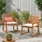 Acacia Wood Dining Chairs with Cushions, Set of 2