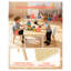 Ensemble de table et chaises en bois pour enfants avec armoire de rangement et bureau d'activités pour enfants