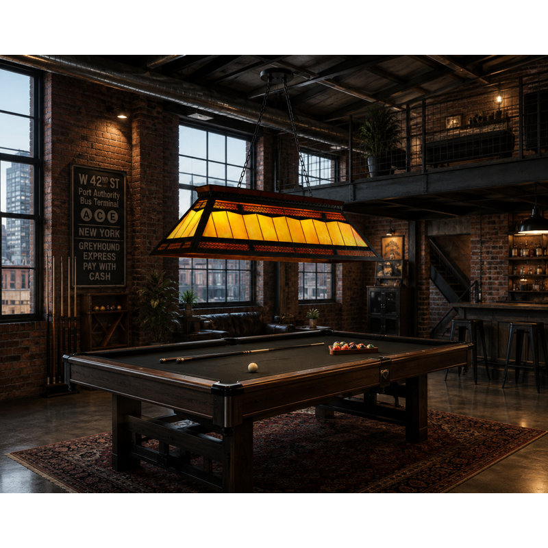Broyles 4 - Light Pool Table Geometric Pendant By RAM Game Room