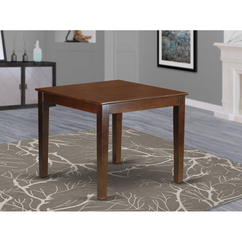 Oxford Square Kitchen Dining Table for Small Spaces, Mahogany, Mahogany