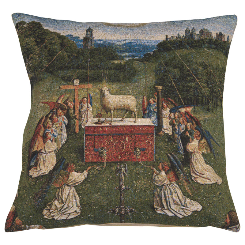 Cushion Covers, Green Religious 2