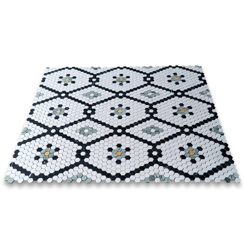 13" x 11" Marble Mosaic Sheet Subway Wall & Floor Tile