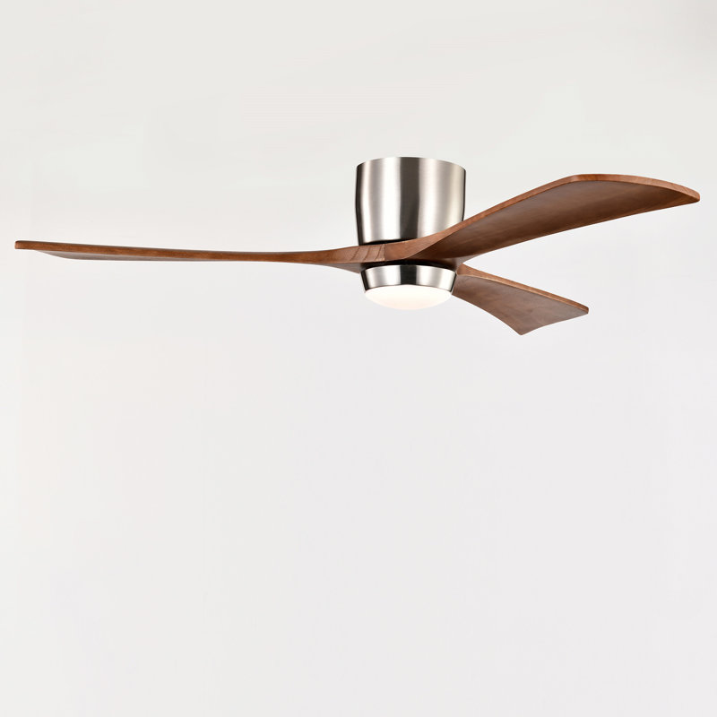 Ventilateur de plafond 52 po avec lumières, Nickel, Brun