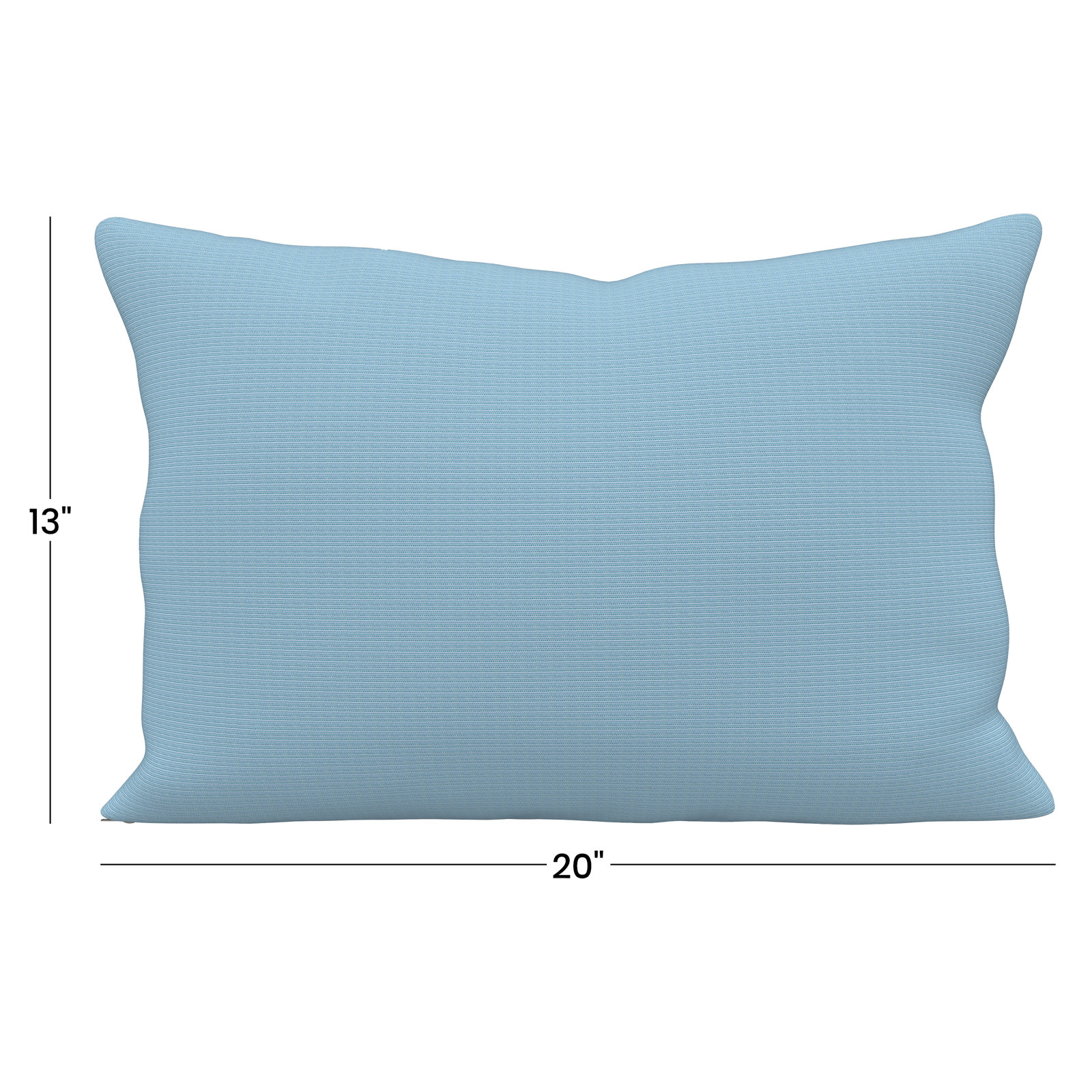 Amala 20" x 3" Sunbrella® Throw Pillow, Canvas Air Blue