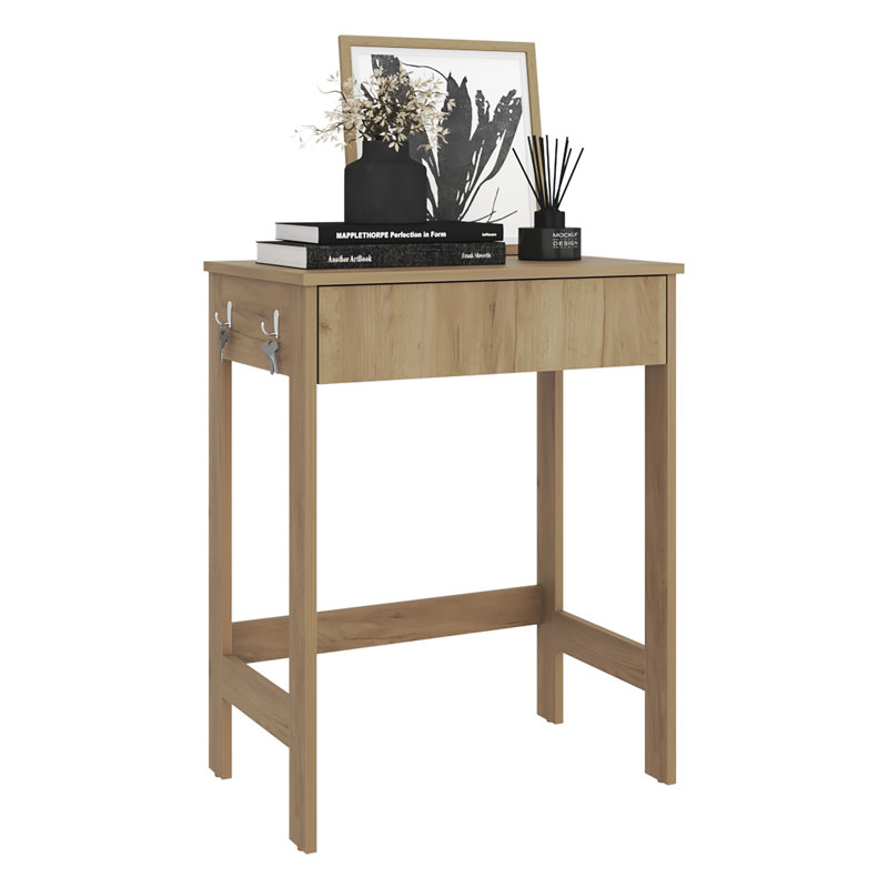 Yaak Desk, 1 Drawer, 4 Legs, Natural Oak - Office