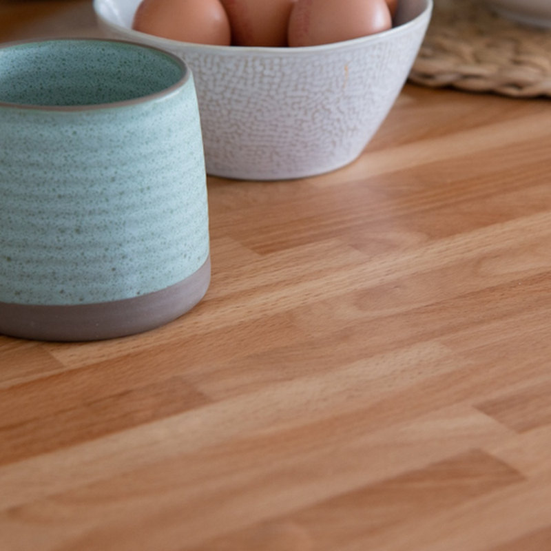 McCook 67.5cm x 2m Woodgrain Self-adhesive Vinyl Wrap for Doors and Worktops, Butchers Block
