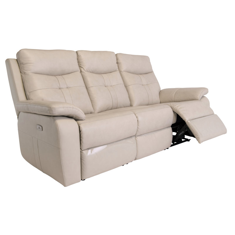 Dmaria 3 Seater Electric Reclining Sofa, Light Stone