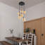 Lustre suspendu en verre pour salle à manger, luminaire suspendu 6 lumières Moder
