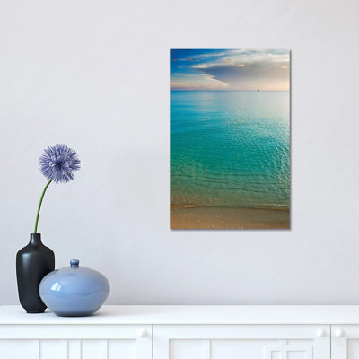 Beach At Sunset, Great Exuma Island, Bahamas I by Panoramic Images - Wrapped Canvas Print