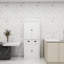 Unité de rangement de salon 71 "- blanc. 4 portes, tiroir, 2 tablettes réglables. Peut contenir divers articles, des objets de garde-manger enduits. Look moderne, revêtement, structure stable, assemblage sans effort