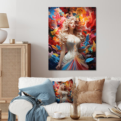 «Woman Gardien Of Colors - Vangogh», art mural en métal