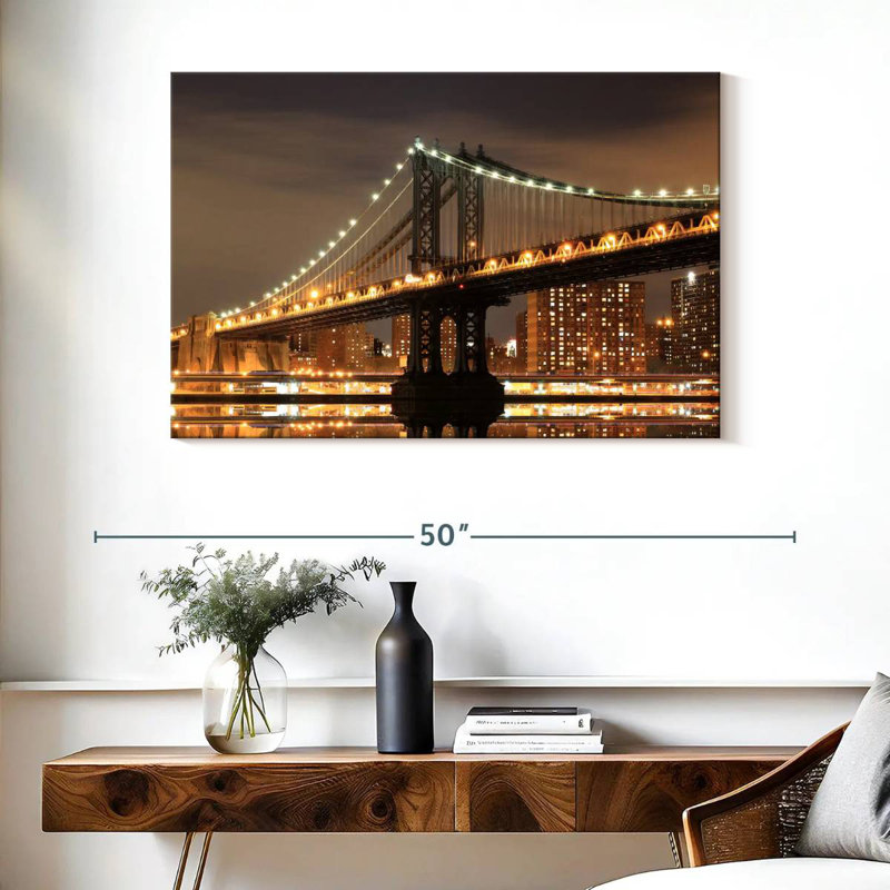 Lilie Manhattan Bridge Skyline, 26" H x 39" W