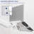 White Pneumatic Arm Single Laptop Wall Mount