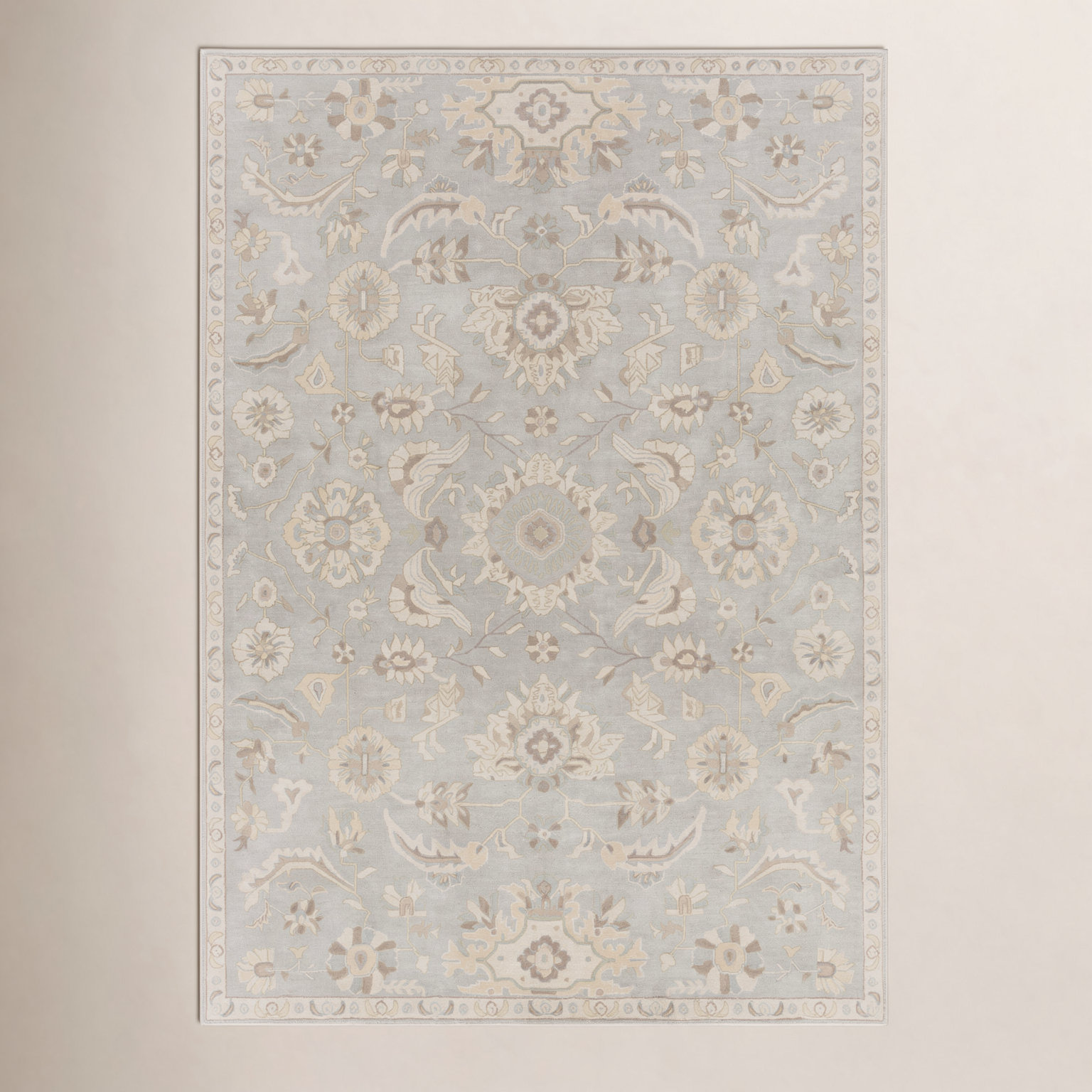 Arden Beige Hand-Tufted Wool Oriental Rug, Rectangle 12' x 15'