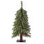 5 pi Sapin de montagne artificiel - poteau en bois naturel et lumières DEL blanches douces de 5 mm avec minuterie automatique-102426931