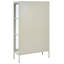 Glass Display Cabinet Brentwood Metal 90 cm Light Beige