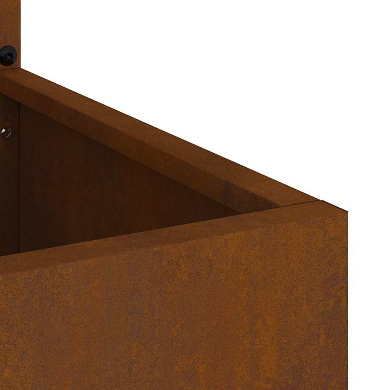 Planter Box, 140cm H x 50cm W x 50cm D, Rusty